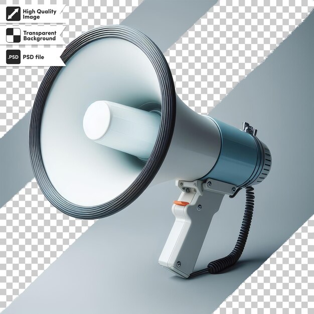 PSD megaphone on transparent background with editable mask layer