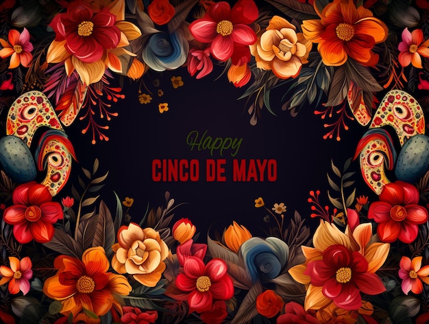 PSD psd mexican holiday cinco de mayo celebration lettering background and template design