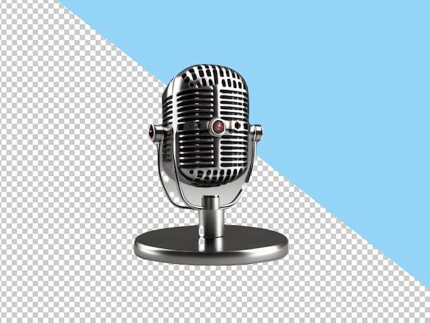 psd of a mic on transparent background