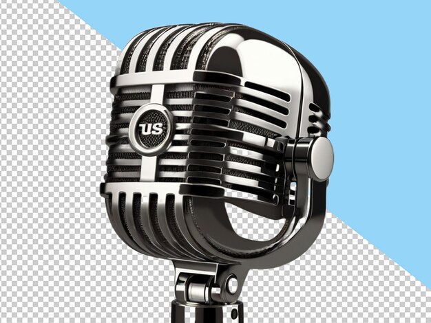 psd of a mic on transparent background