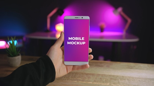 PSD Mobile display mockup UI UX Mockup