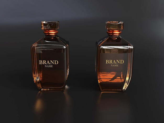 PSD mockup realistic luxury bottle perfume