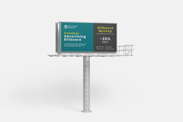 PSD mockup of rectangular billboard