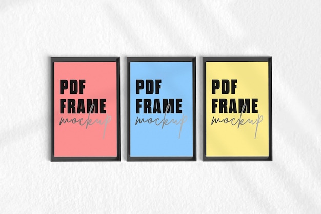 PSD psd mockup of vertical poster frame