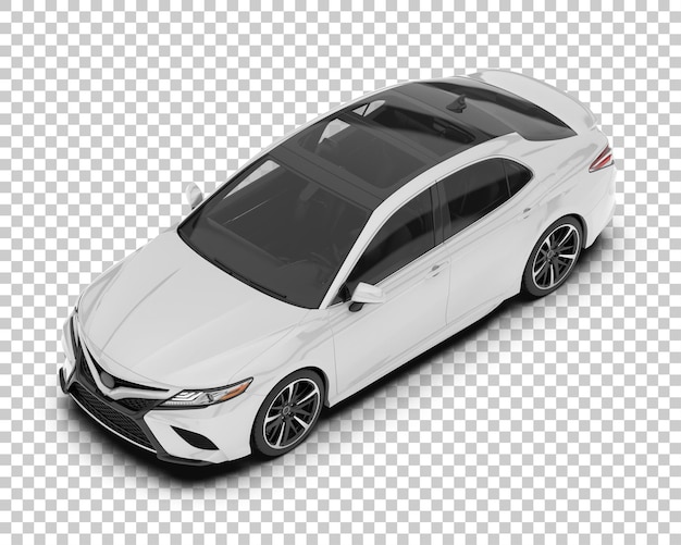 PSD modern car mock up isolated on transparent background 3d rendering illustration