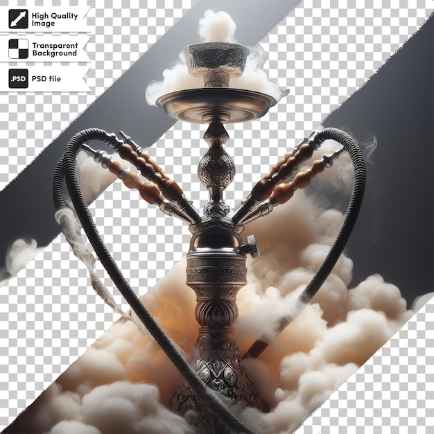 PSD modern design of the hookah on transparent background