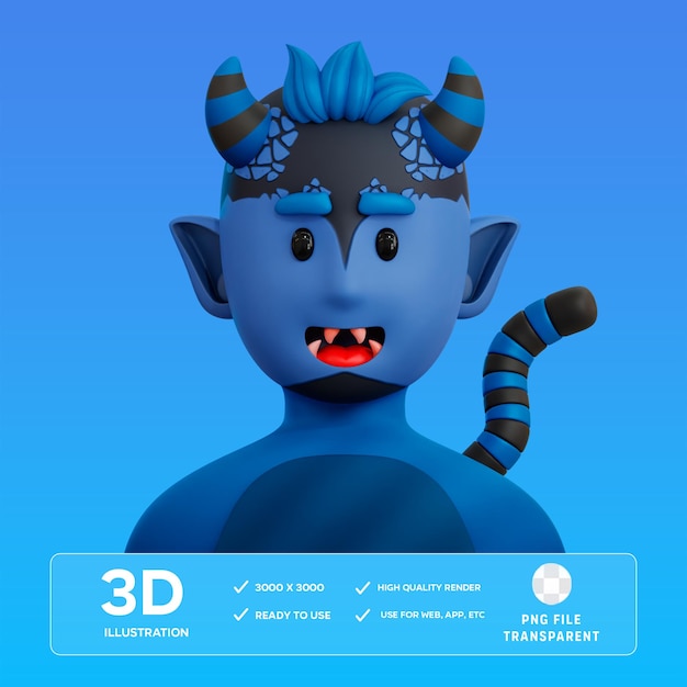 PSD psd monster 3d illustration