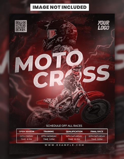 PSD motocross flyer template