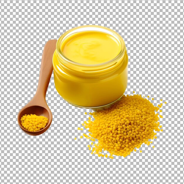 PSD psd mustard with paste isolated on transparent background