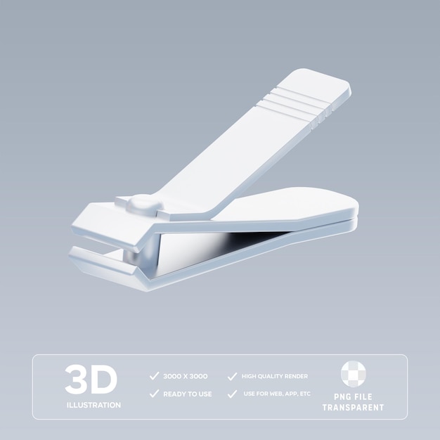 PSD Nail Clipper 3D Illustration