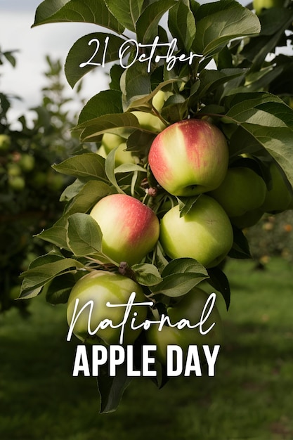 PSD psd national apple day post template