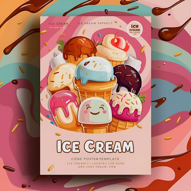 PSD psd national ice cream day poster for social media