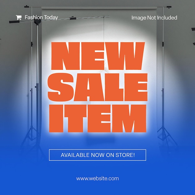 PSD psd new sale item fashion today instagram post template