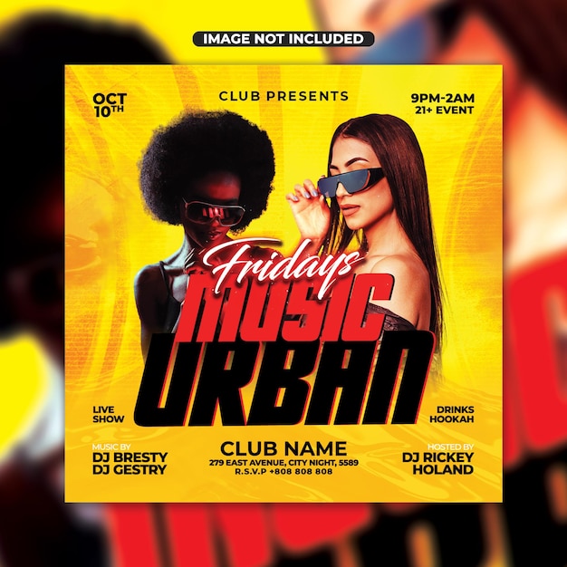 PSD Night Club Flyer Template