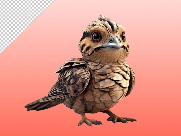 psd of a Nightjar on transparent background