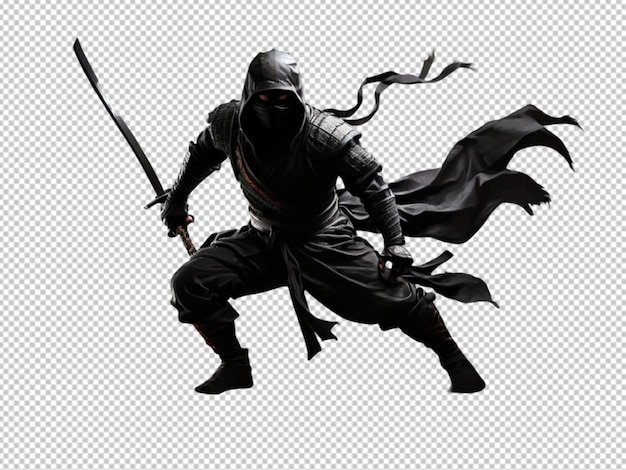 psd of a Ninja suit on transparent background