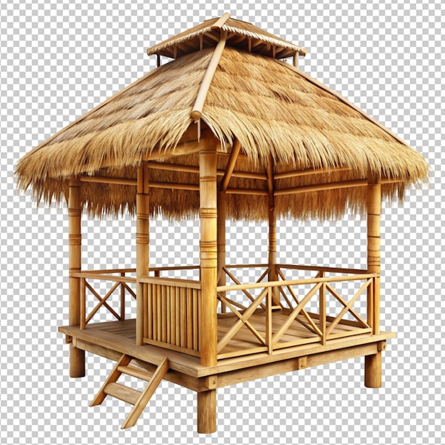 PSD of nipa hut on transparent background