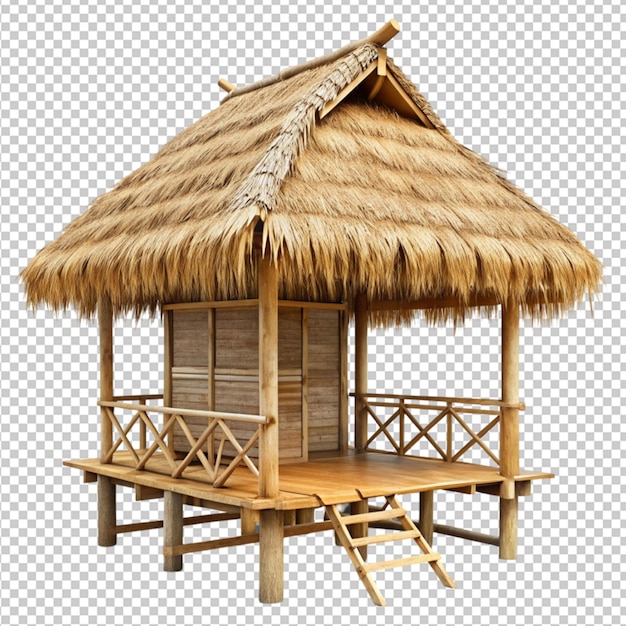 PSD of nipa hut on transparent background