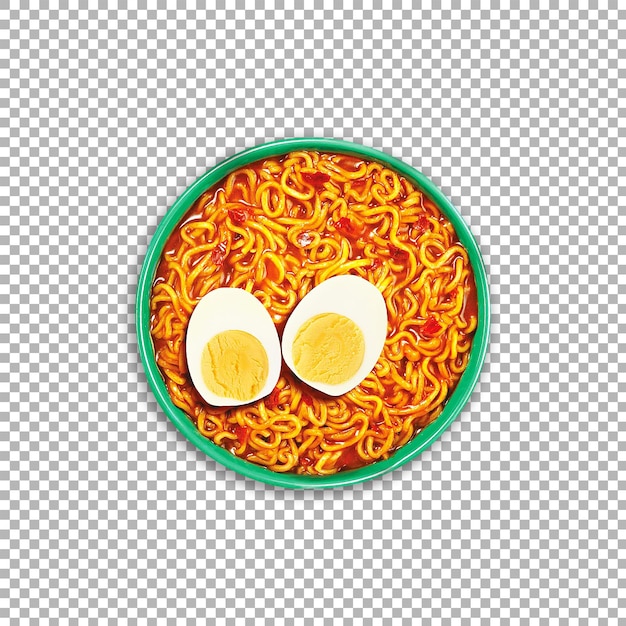 PSD Noodlles With Egg Isolated in Transparent Background