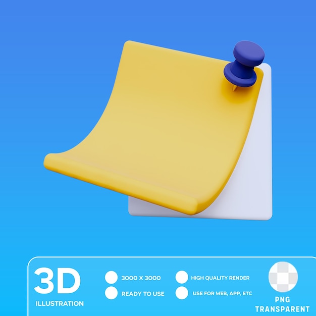 PSD Notes 3D illustration