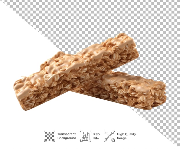 PSD Oat bar isolated on transparent background