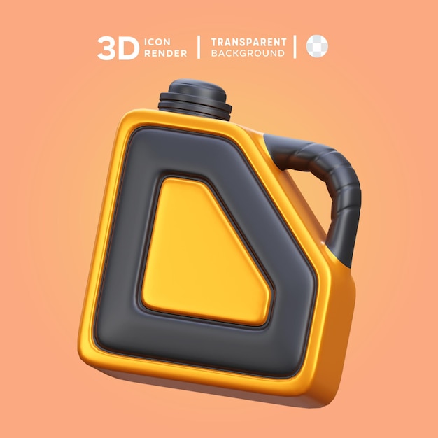 PSD Oil Barrel 3D Illustration