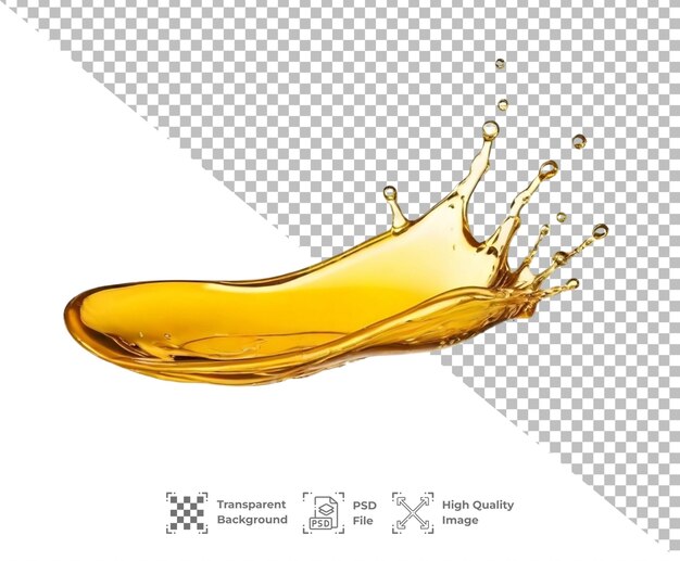 PSD psd oil splash isolated on transparent background