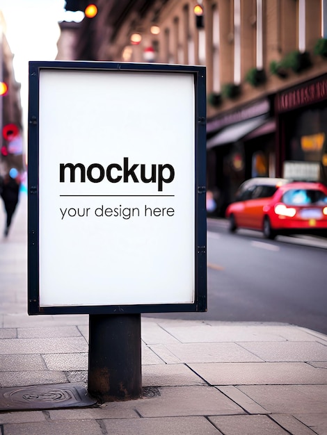 PSD outdoor advertising mockup poster showcase visual identity