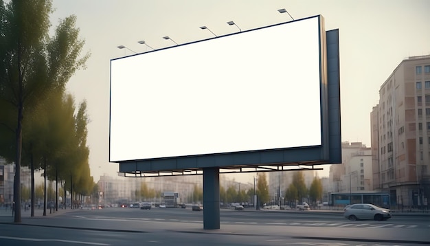 PSD outdoor city billboard mockup