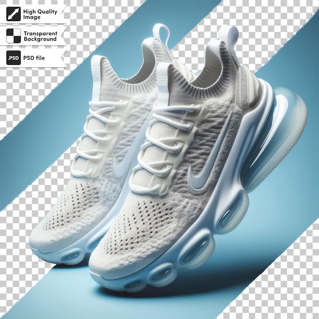 PSD pair of sport shoes on transparent background