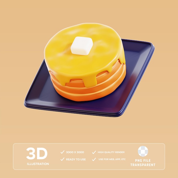 PSD psd pancakes 3d illustration