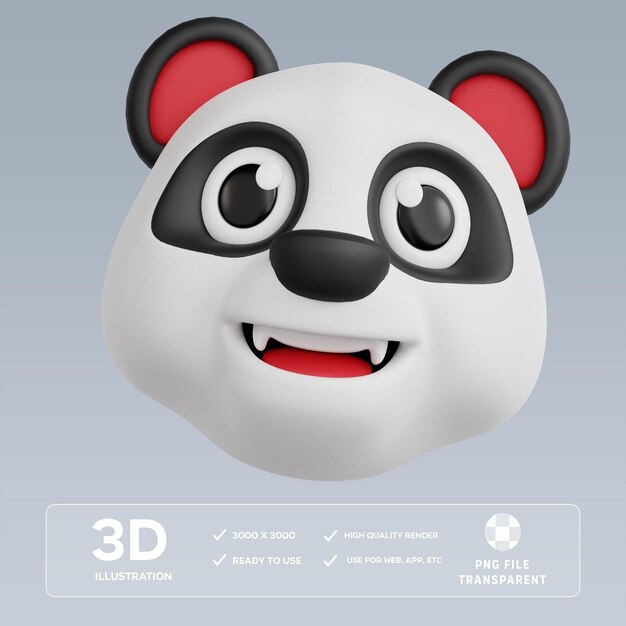 PSD psd panda 3d illustration