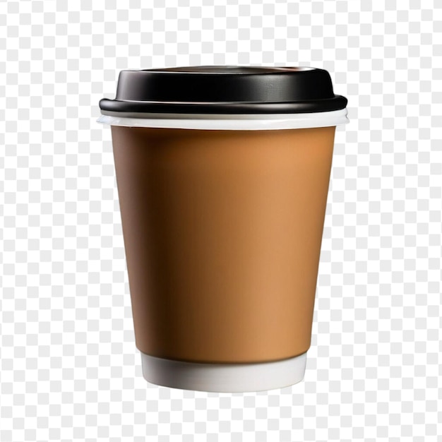 PSD Paper coffee cup on transparent background