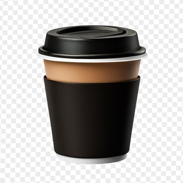 PSD Paper coffee cup on transparent background