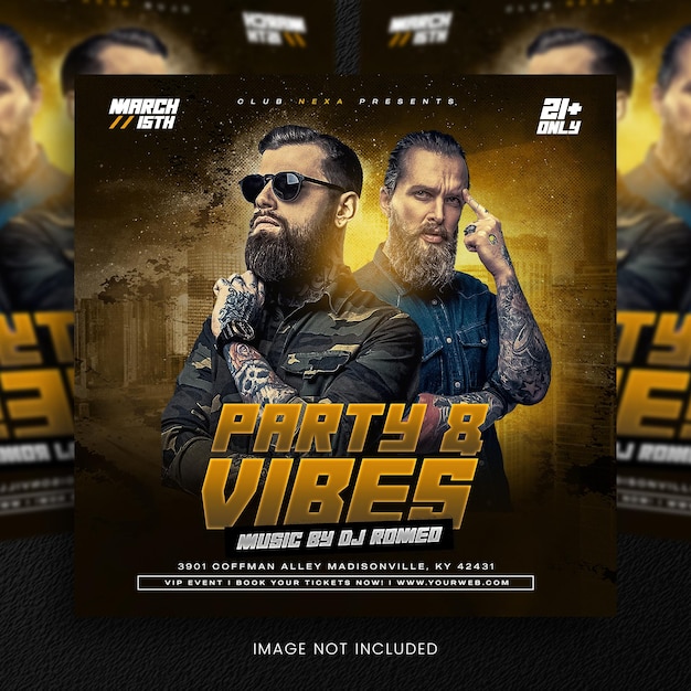 PSD Party and Vibes Dj club party flyer template