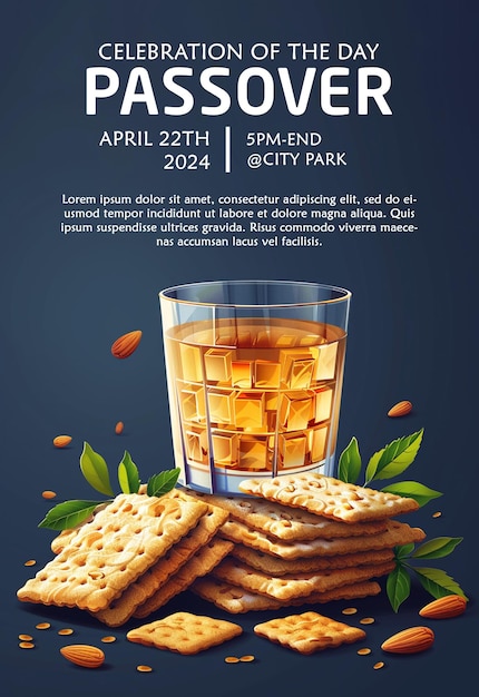 PSD Passover Day Banner Flyer Template