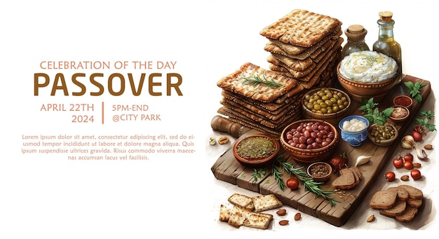 PSD Passover Day Banner Flyer Template