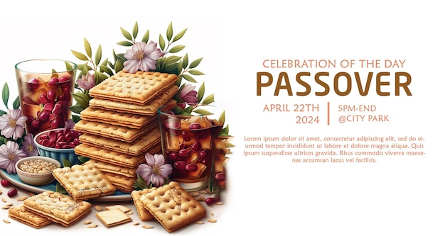 PSD Passover Day Banner Flyer Template