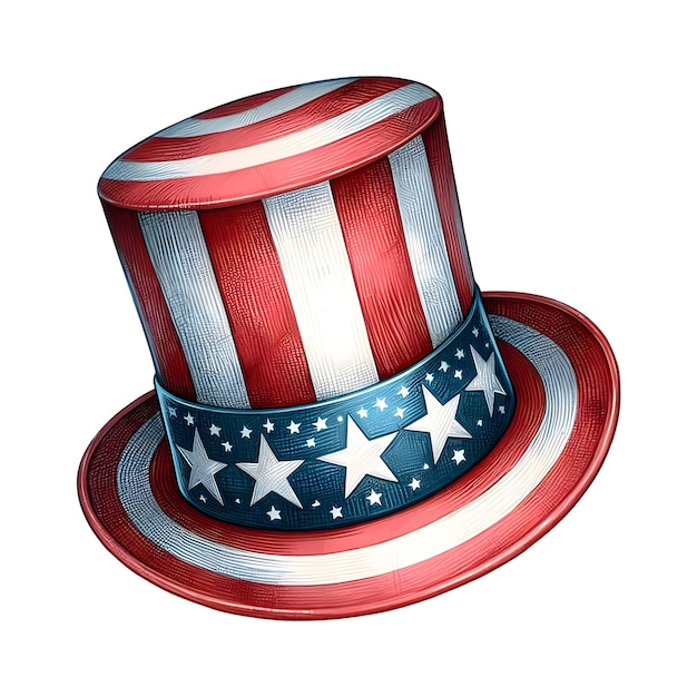 PSD psd patriotic american flag hat 4th of july sublimation