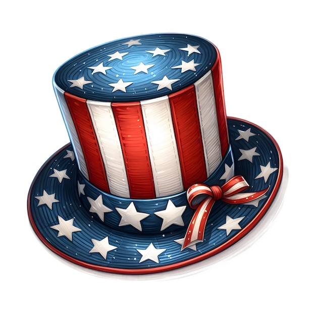 PSD Patriotic American Flag Hat 4th of July Sublimation