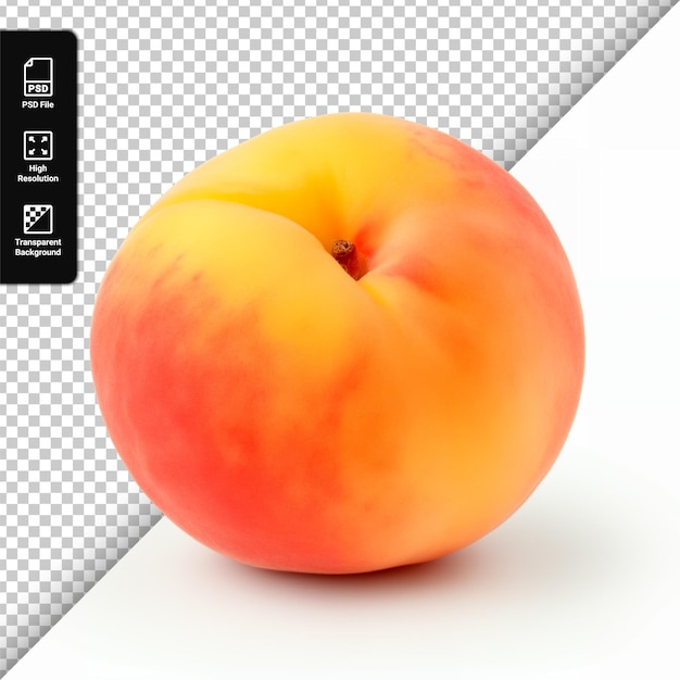 PSD peach isolated on transparent background