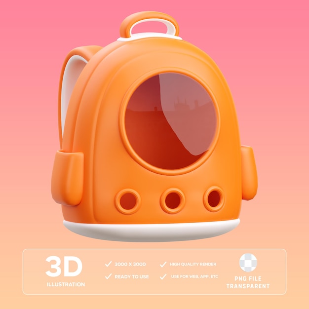 PSD Pet Bag 3D illustration