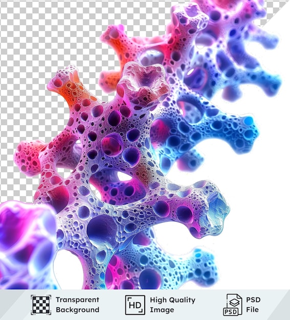 PSD psd picture bone marrow cellular structure isolated on transparent background