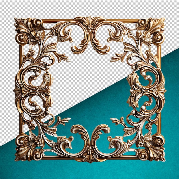 PSD picture frame on transparent background