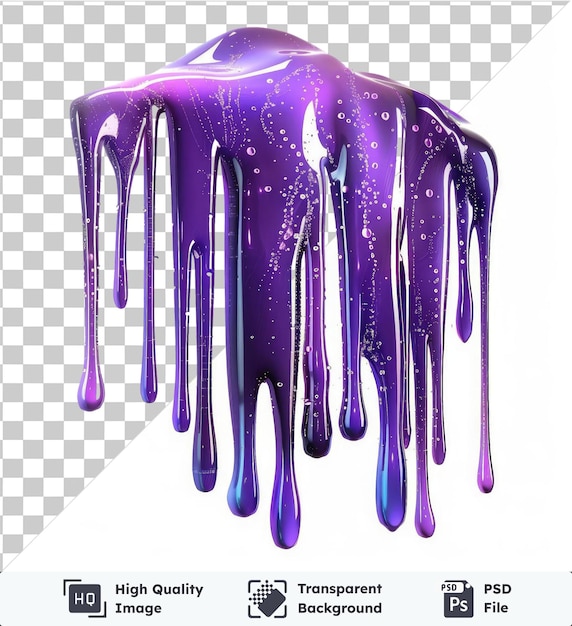 psd picture glow paint drips vector symbol neon purple paint dripping on a isolated background