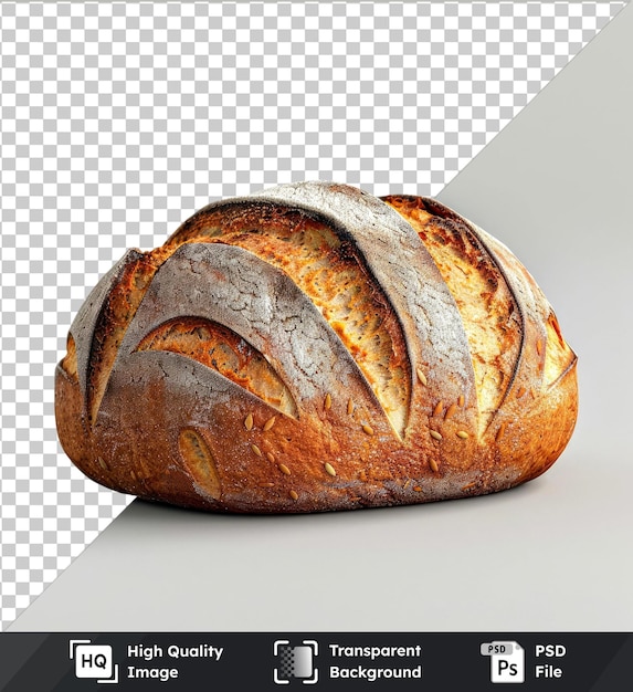 psd picture hyperealistic high quality rye bread on a gray background