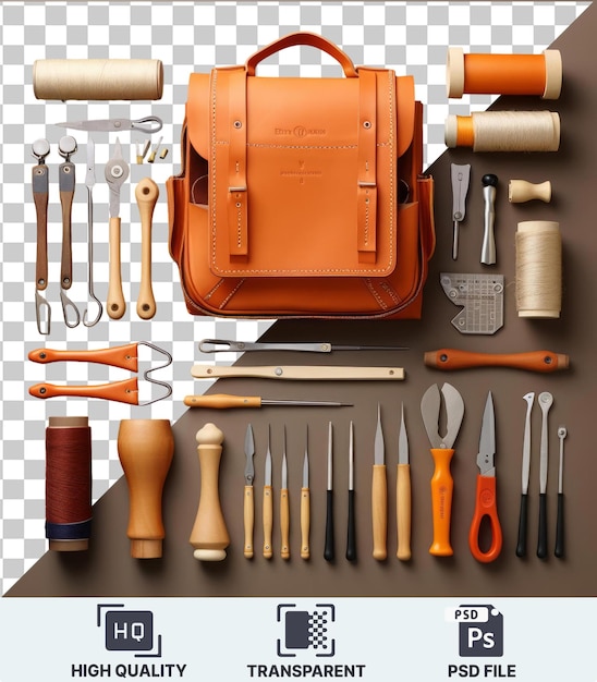 PSD psd picture luxury leather crafting tools set