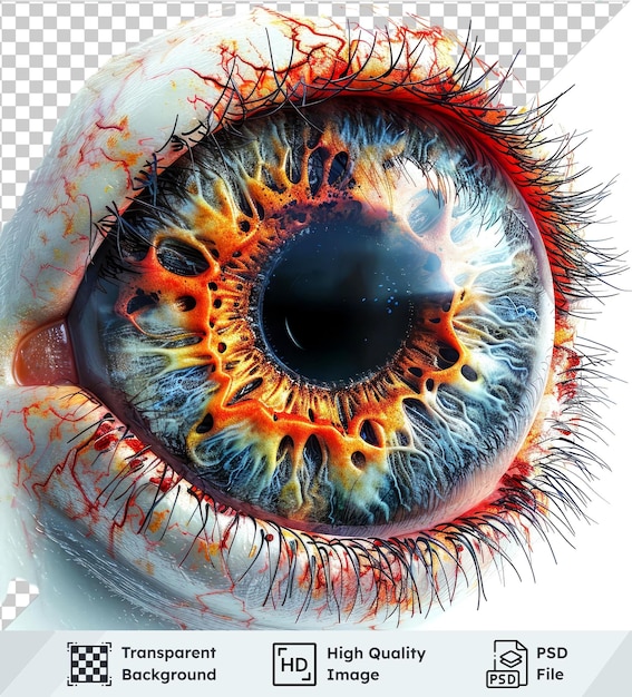 PSD psd picture vector background for halloween monster meeting with a human eye