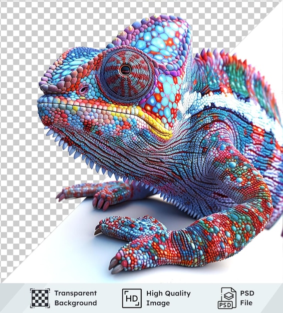 psd picture vector chameleon on transparent background