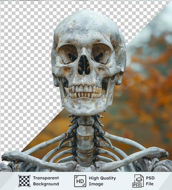 PSD psd picture vector vector skeleton in the background of the forest halloween background